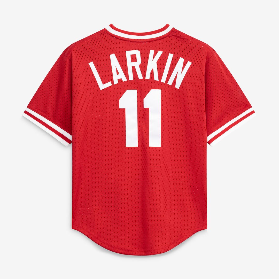 Barry Larkin Cincinnati Reds Authentic Batting Practice Jersey - Red