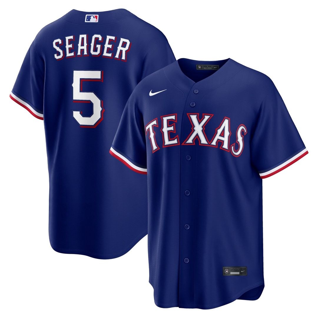 Corey Seager Texas Rangers Road Replica Jersey - Gray