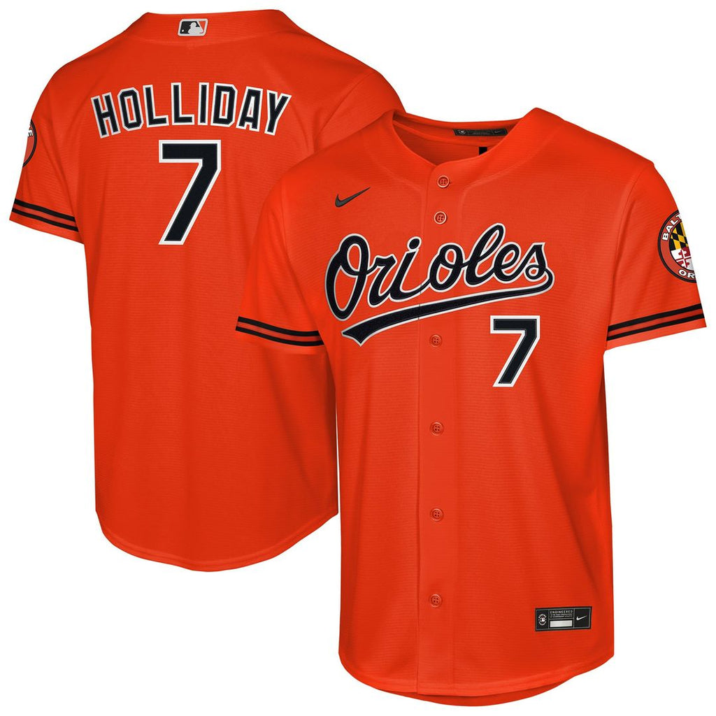 Jackson Holliday Baltimore Orioles Youth Alternate Stadium Jersey - Orange