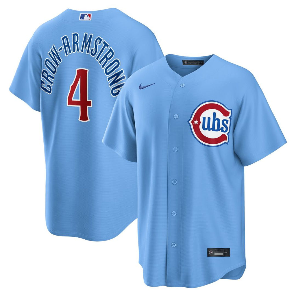 Pete Crow - Armstrong Chicago Cubs Alternate Replica Jersey - Light Blue