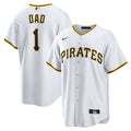 Pittsburgh Pirates #1 Dad Home Replica Jersey - White