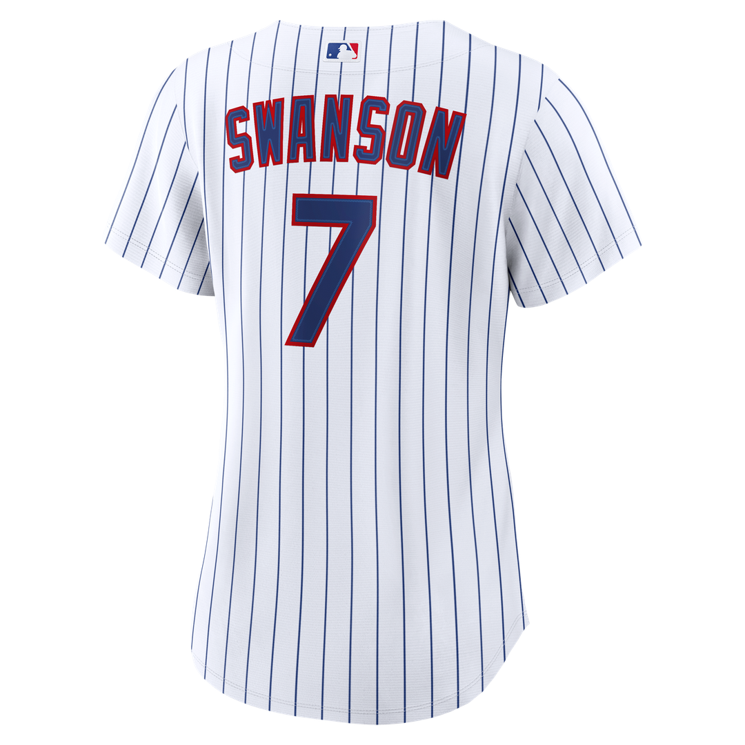 Dansby Swanson Chicago Cubs Women's Home Replica Jersey - White