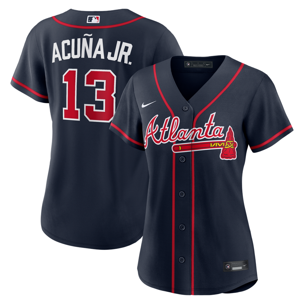 Ronald Acuña Jr. Atlanta Braves Women's Alternate Replica Jersey - Navy