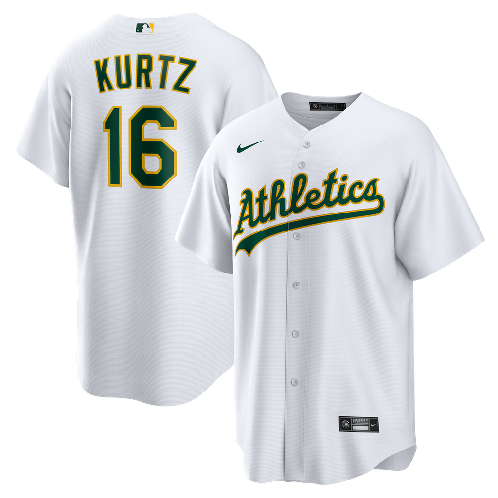 Nick Kurtz Athletics Home Replica Player Jersey - White