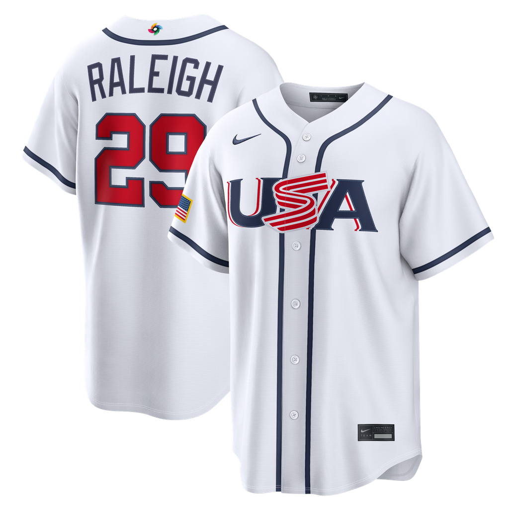Cal Raleigh USA Baseball 2026 World Baseball Classic Home Stadium Jersey - White