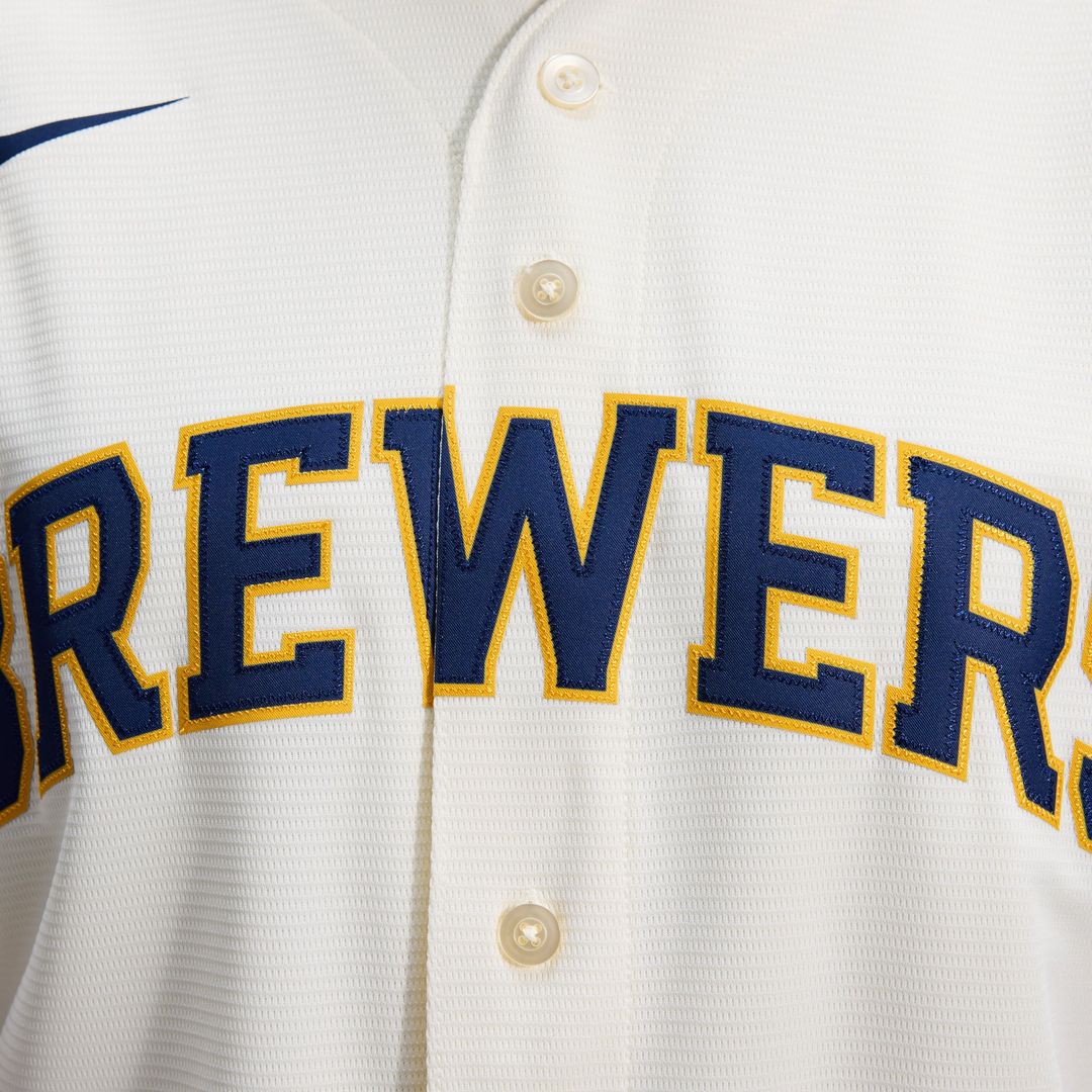 Milwaukee Brewers Home Replica Team Jersey - Cream