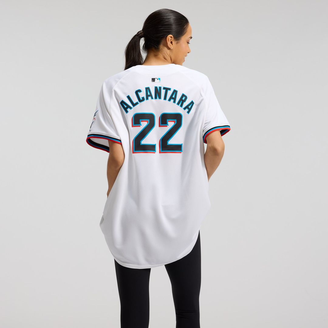 Sandy Alcantara Miami Marlins Women's Home Limited Player Jersey - White