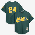Rickey Henderson Athletics Authentic Batting Practice Jersey - Green