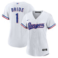 Texas Rangers Women's #1 Bride Home Replica Jersey - White