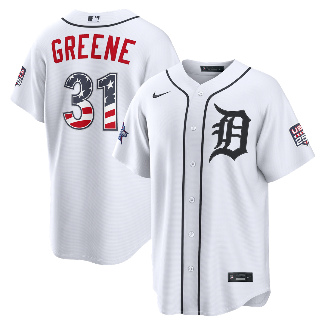 2026 All - Star Edition Stars & Stripes Detroit Tigers Riley Greene White Stadium Jersey