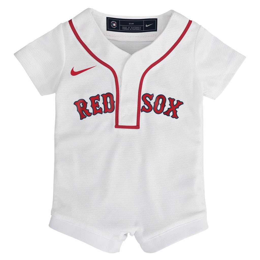 Boston Red Sox Newborn Home Replica Romper Jersey - White