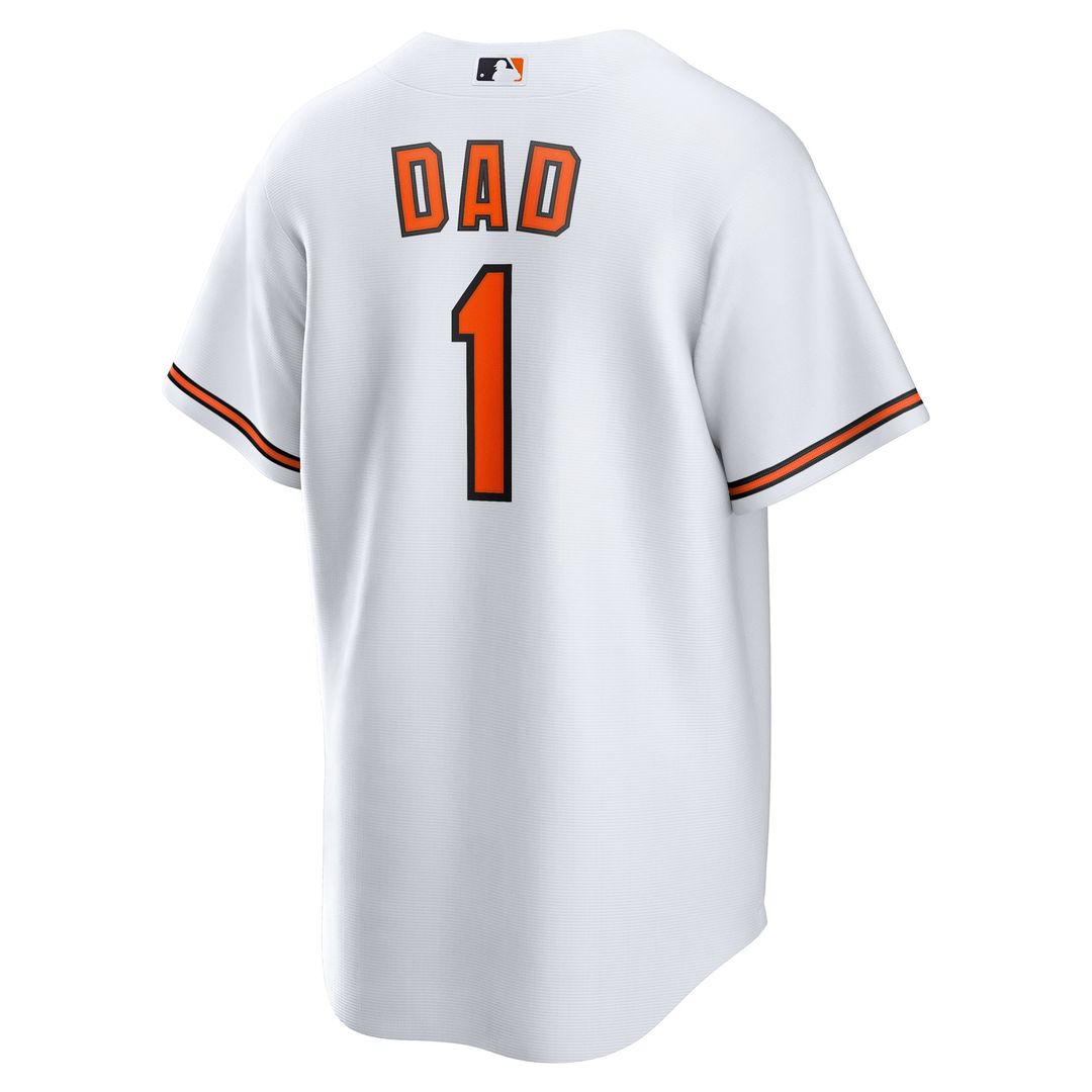 Baltimore Orioles #1 Dad Home Replica Jersey - White