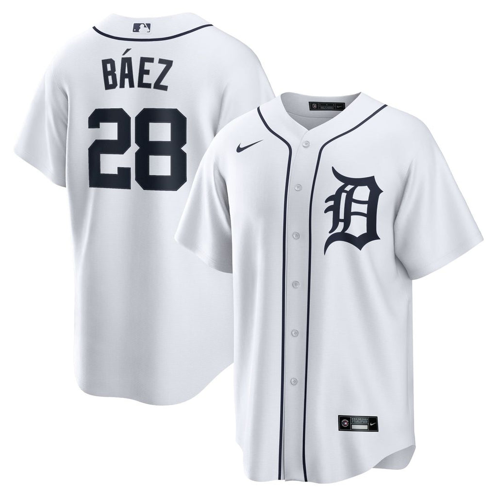 Javier Baez Detroit Tigers Home Replica Player Jersey - White