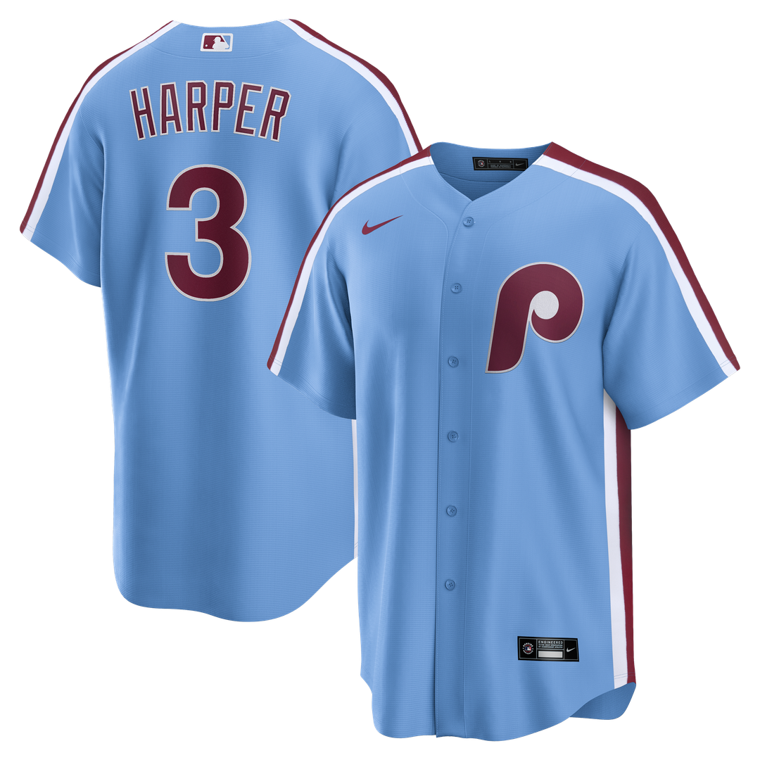 Bryce Harper Philadelphia Phillies Alternate Replica Jersey - Light Blue