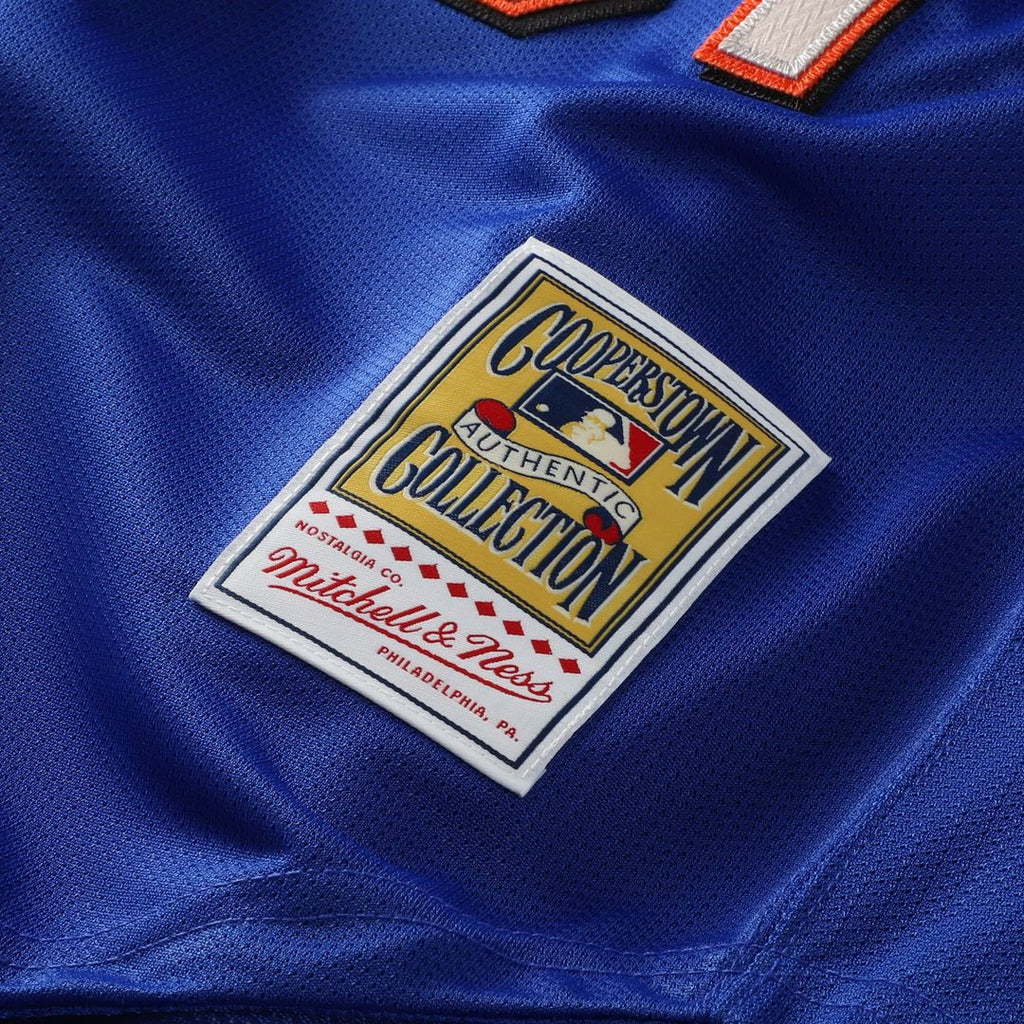 Mike Piazza New York Mets Cooperstown Collection Mesh Batting Practice Button - Up Jersey - Orange
