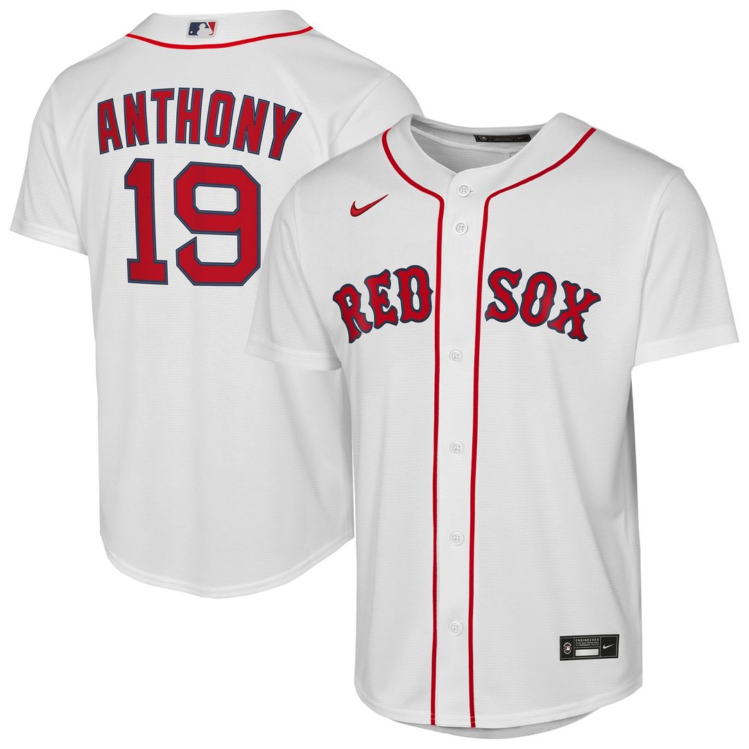 Roman Anthony Boston Red Sox Youth Home Baseline Jersey - White
