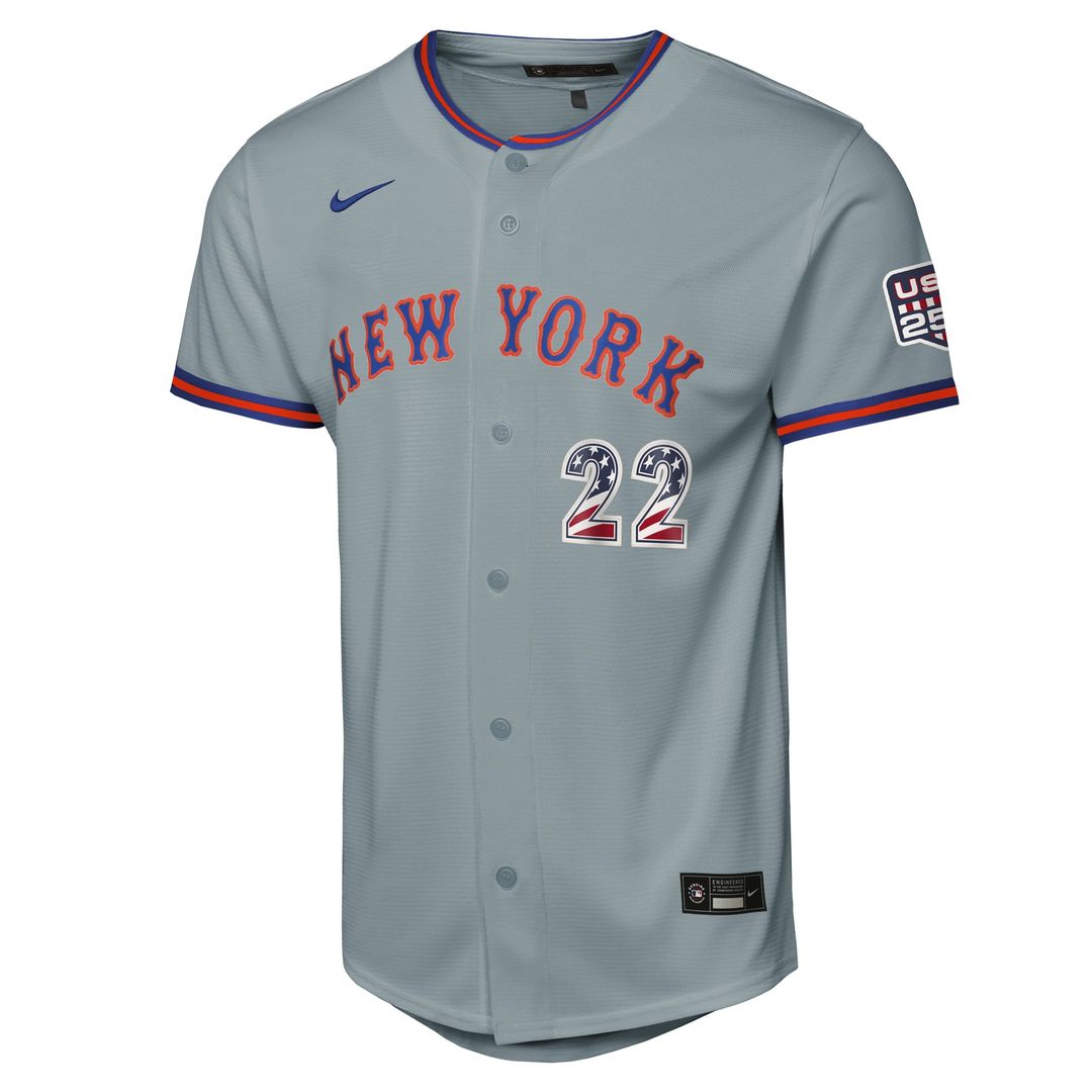 Juan Soto New York Mets Youth USA 250 Fourth of July Road Replica Jersey - Gray