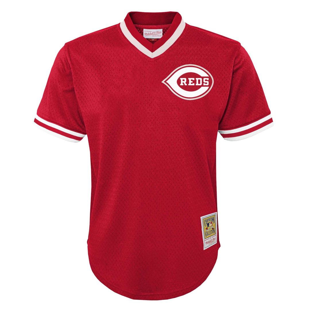 Johnny Bench Cincinnati Reds Youth Cooperstown Collection Mesh Batting Practice Jersey - Red