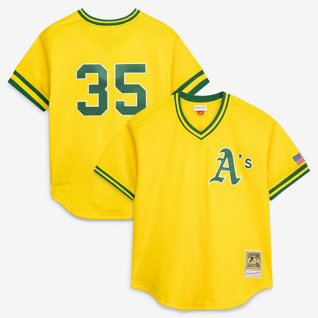 Rickey Henderson Athletics Authentic Batting Practice Jersey - Yellow