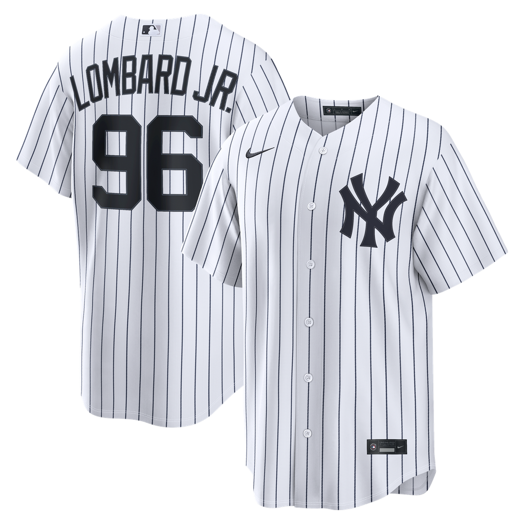 George Lombard Jr. New York Yankees Home Replica Jersey - White