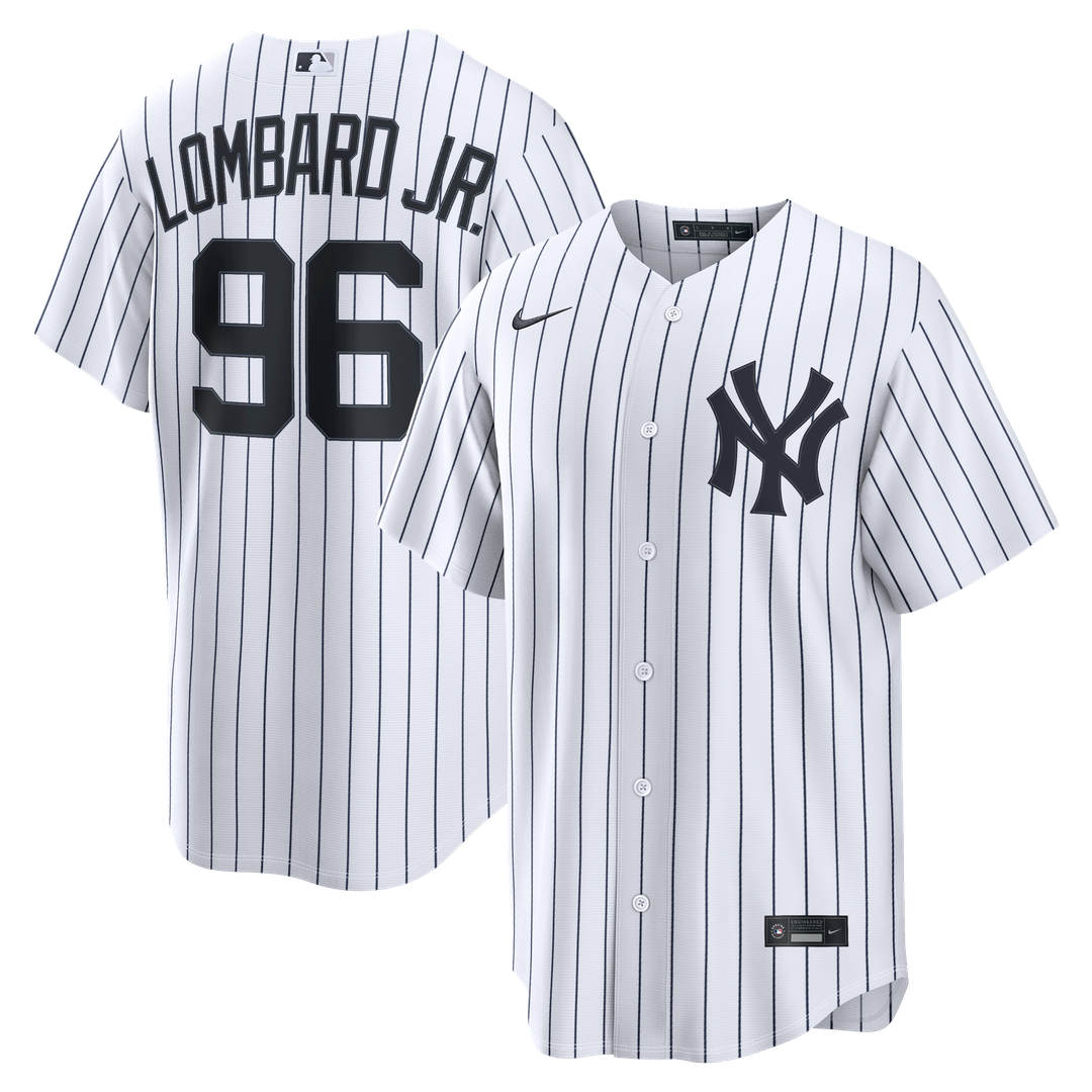 George Lombard Jr. New York Yankees Home Replica Jersey - White
