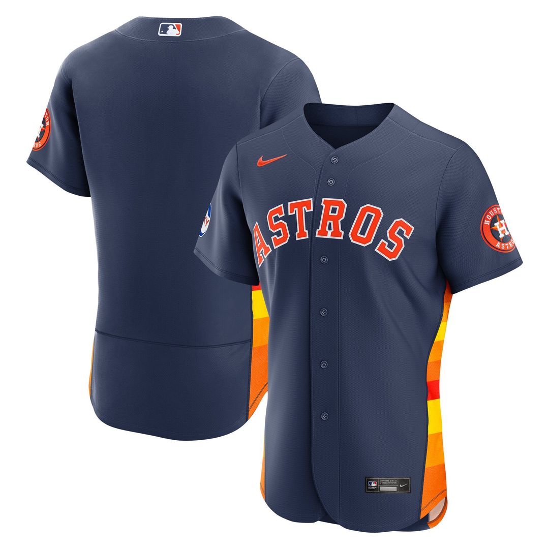 Houston Astros Alternate Sponsor Patch Authentic Jersey - Navy