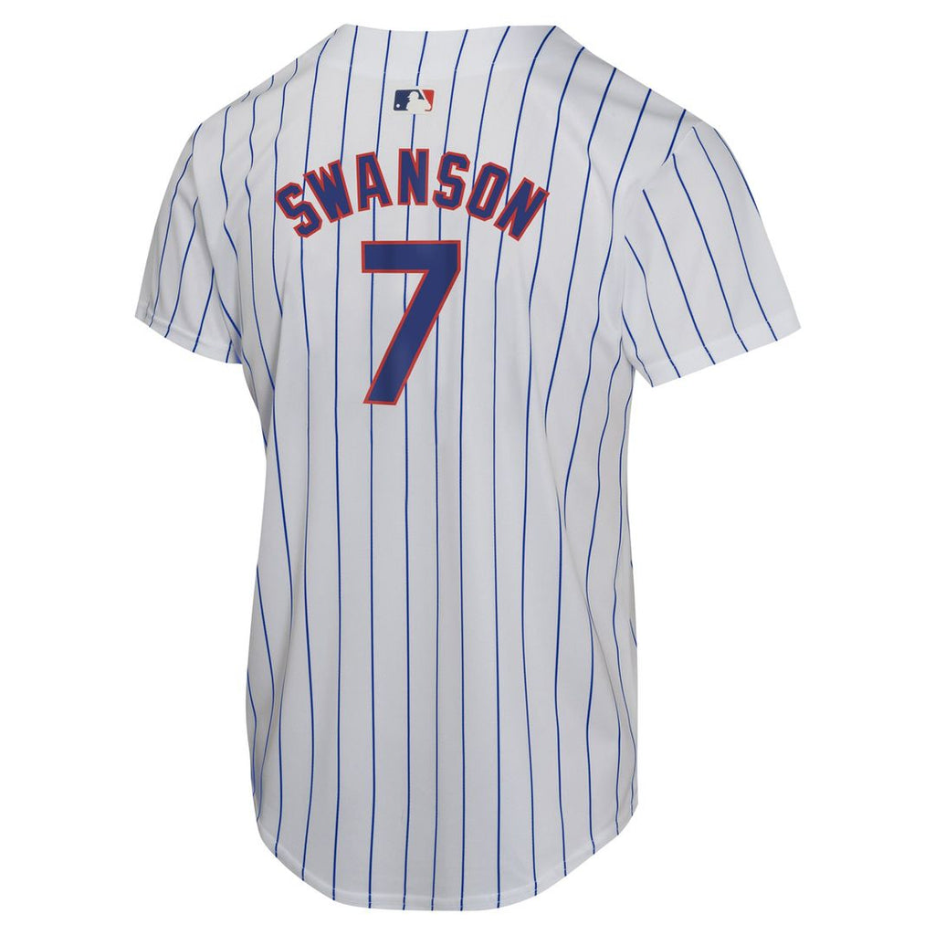 Dansby Swanson Chicago Cubs Youth Home Game Player Jersey - White