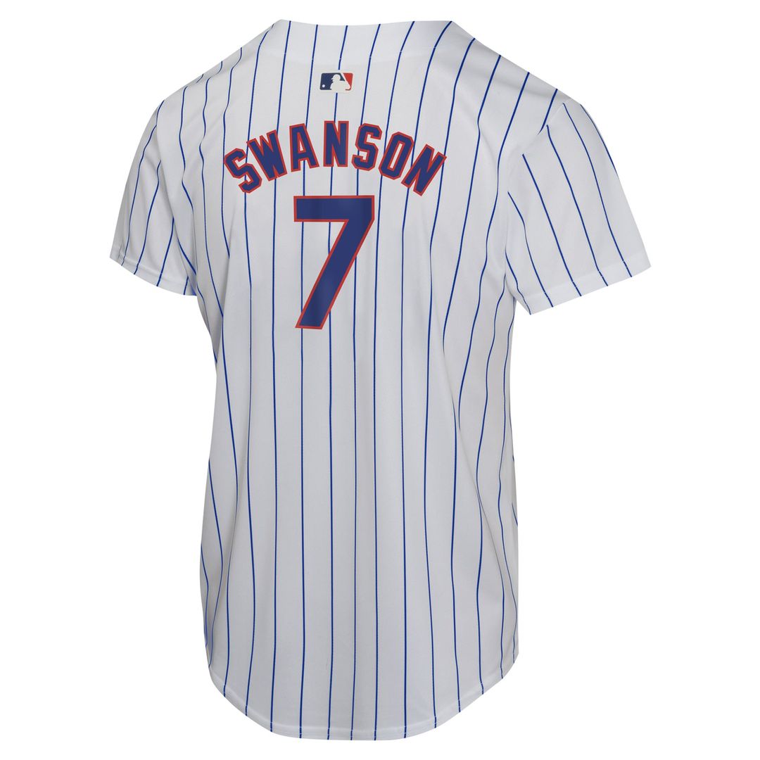 Dansby Swanson Chicago Cubs Youth Home Game Player Jersey - White
