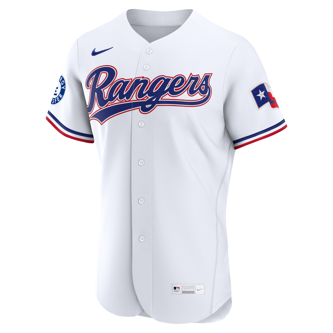 Corey Seager Texas Rangers Home Authentic Sponsor Patch Jersey - White