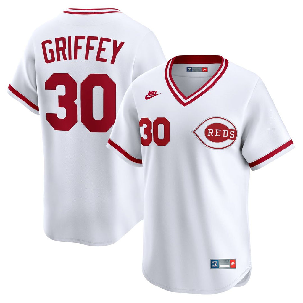 Ken Griffey Cincinnati Reds Throwback Cooperstown Collection Limited Jersey - White