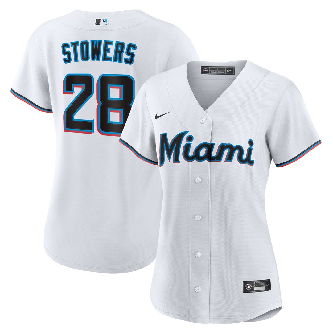 Kyle Stowers Miami Marlins Women's Home Replica Jersey - White