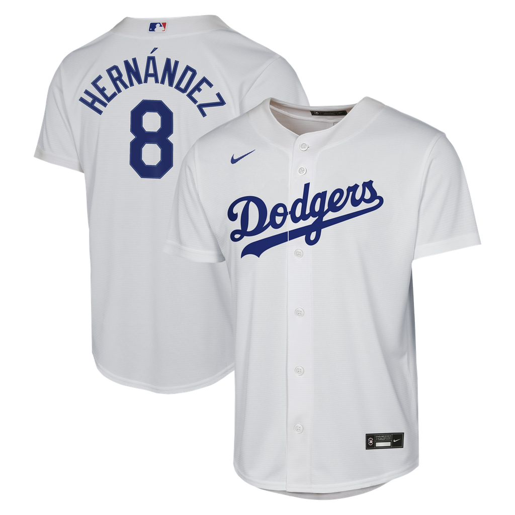 Enrique Hernández Los Angeles Dodgers Youth Home Baseline Jersey - White