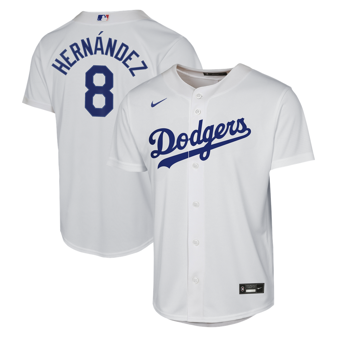 Enrique Hernández Los Angeles Dodgers Youth Home Baseline Jersey - White