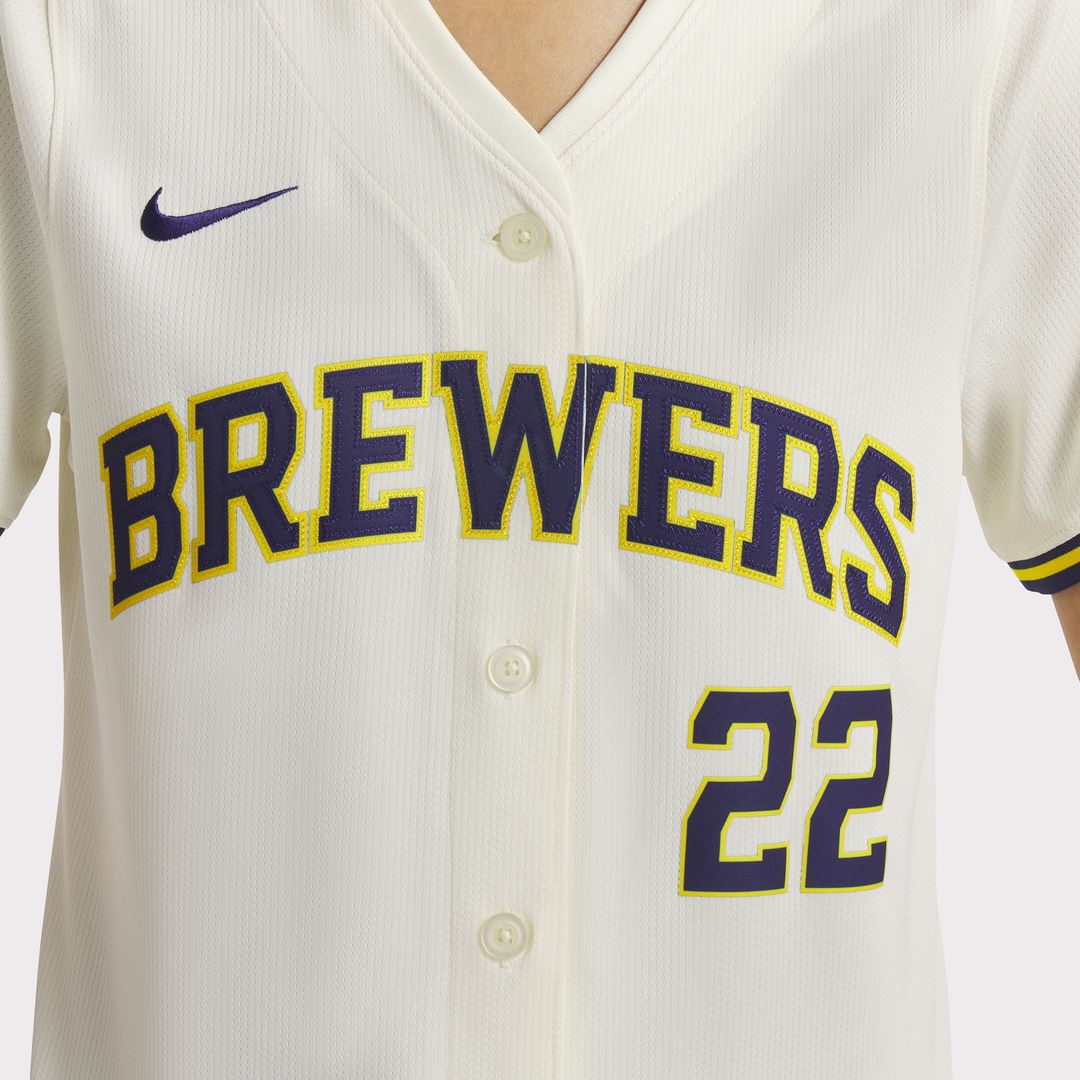 Christian Yelich Milwaukee Brewers Women's Home Limited Player Jersey - Cream