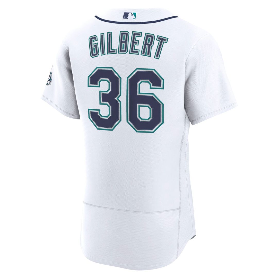 Logan Gilbert Seattle Mariners Home 50th Season Authentic Jersey - White