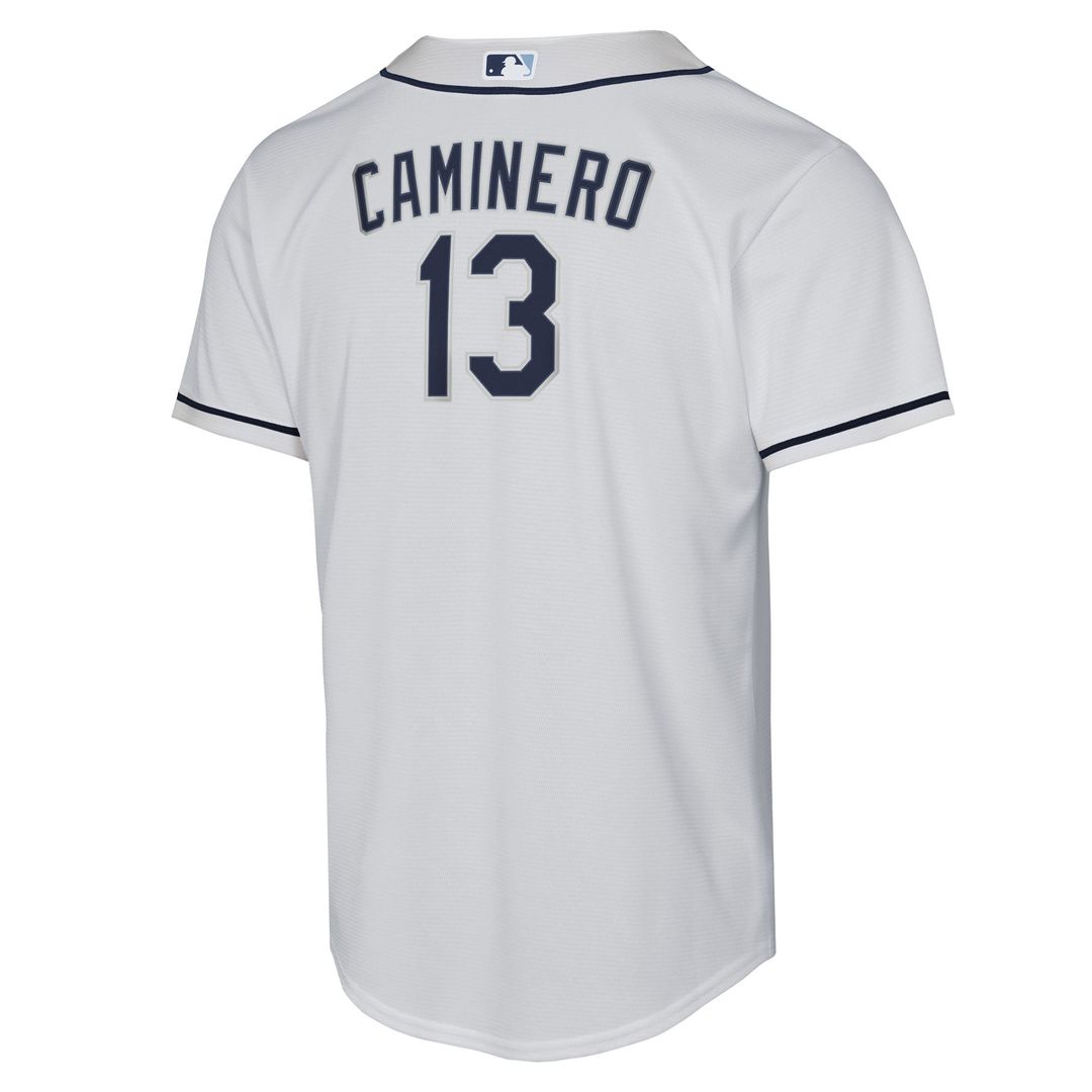 Junior Caminero Tampa Bay Rays Youth Home Replica Player Jersey - White