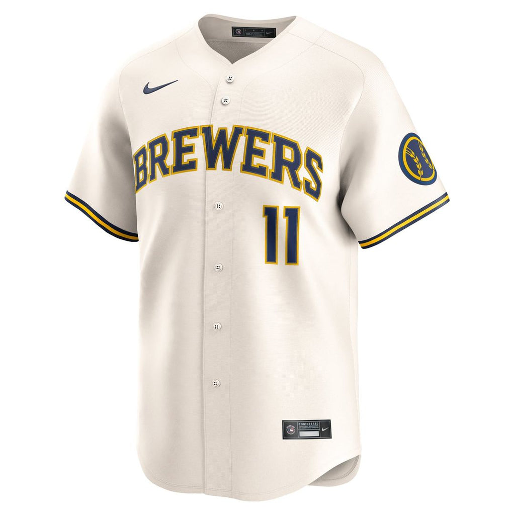 Jackson Chourio Milwaukee Brewers Home Limited Jersey - Cream