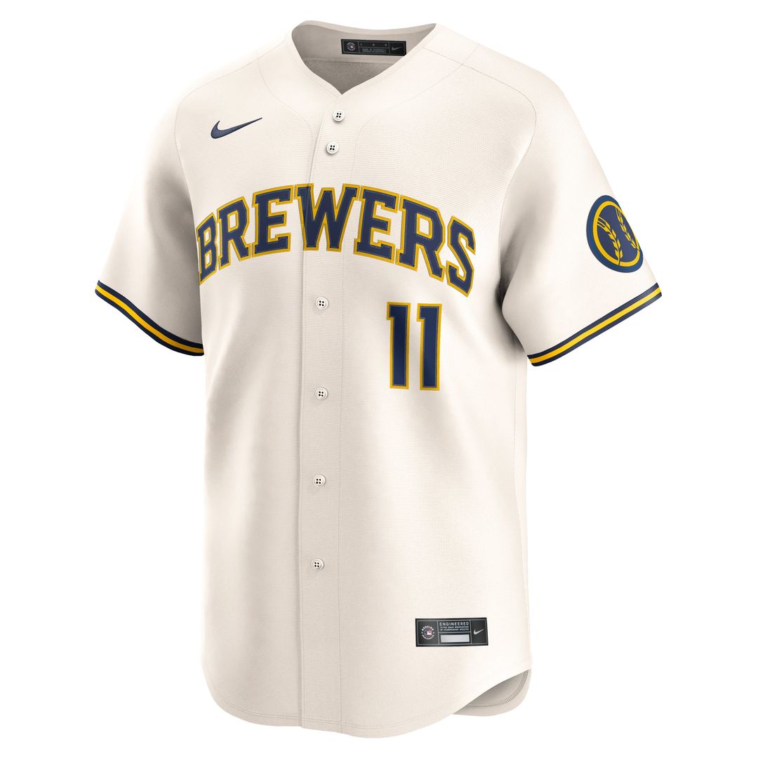 Jackson Chourio Milwaukee Brewers Home Limited Jersey - Cream
