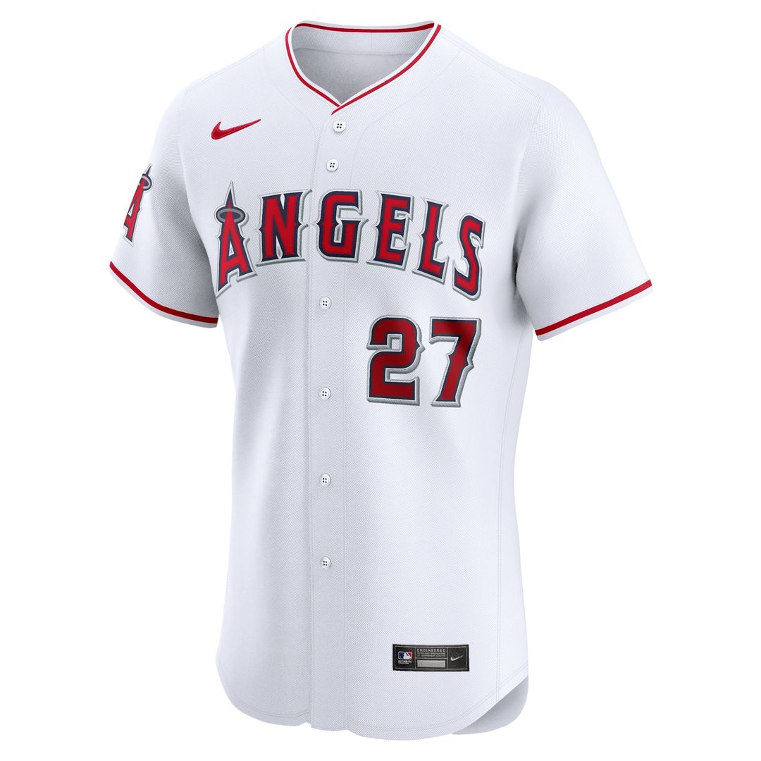 Mike Trout Los Angeles Angels Home Elite Player Jersey - White