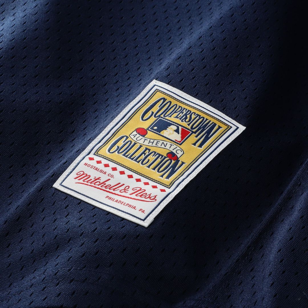 Derek Jeter New York Yankees Cooperstown Collection Mesh Batting Practice Button - Up Jersey - Navy