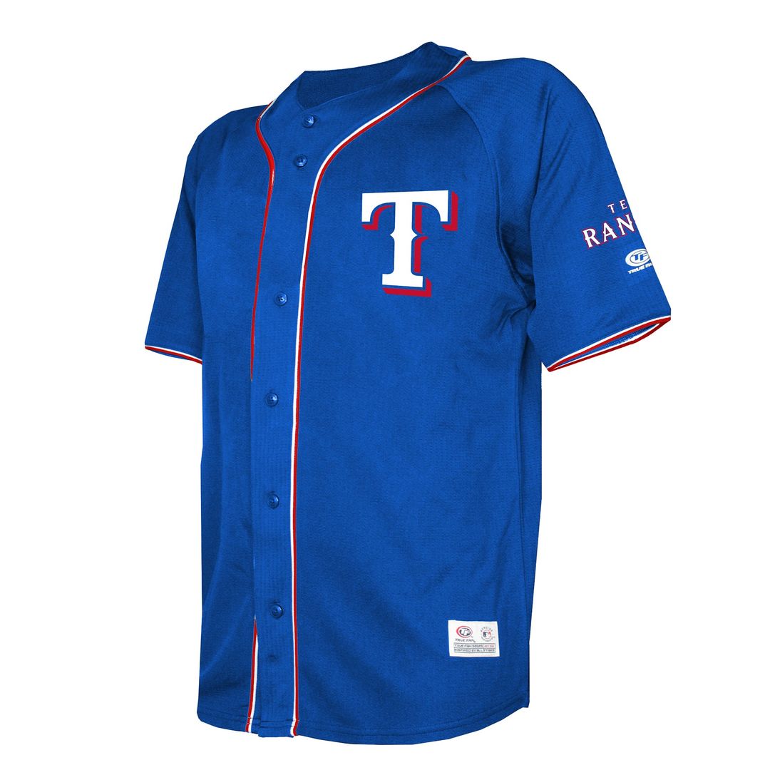 Texas Rangers Stitches Team Color Full - Button Fashion Jersey - Royal