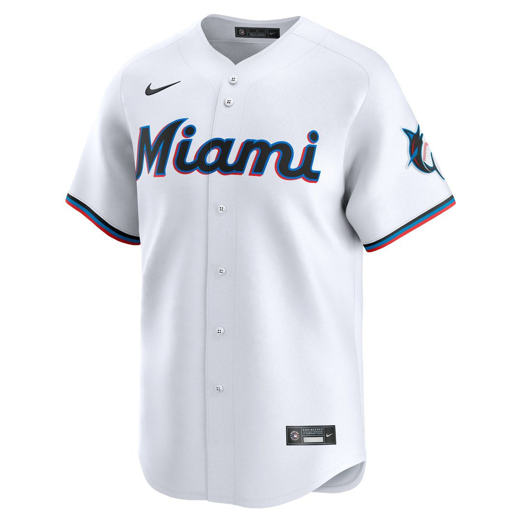 Miami Marlins #1 Dad Home Limited Jersey - White