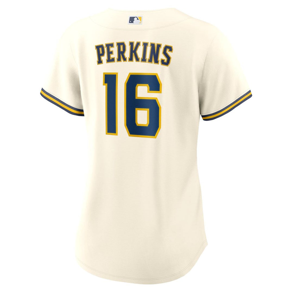 Blake Perkins Milwaukee Brewers Women's Home Replica Jersey - Cream