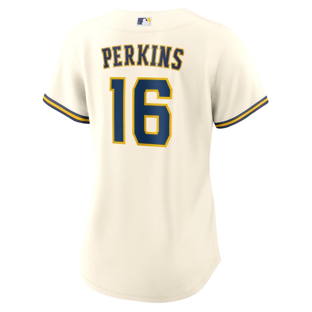 Blake Perkins Milwaukee Brewers Women's Home Replica Jersey - Cream