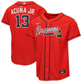 Ronald Acuña Jr. Atlanta Braves Youth Alternate 2 Replica Jersey - Red