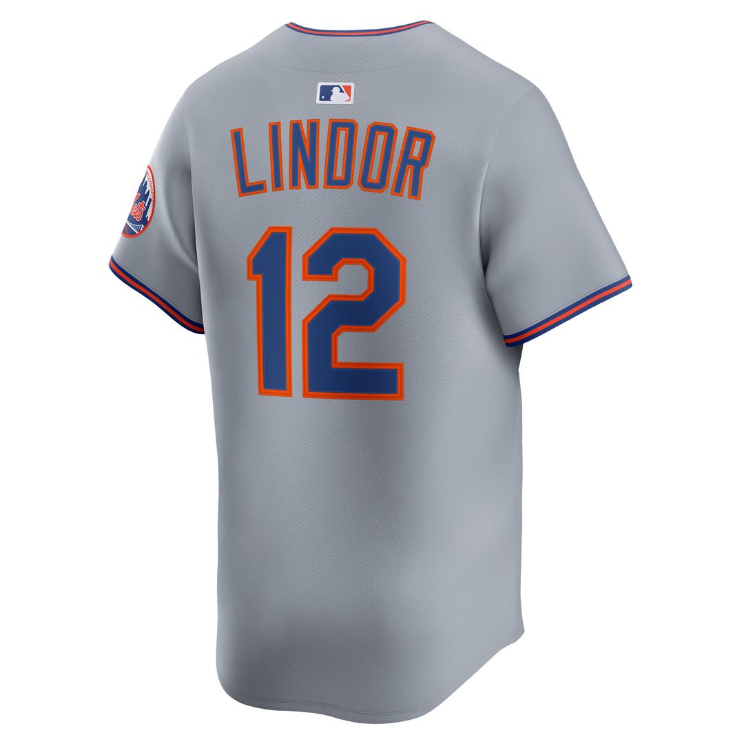 Francisco Lindor New York Mets Road Limited Player Jersey - Gray