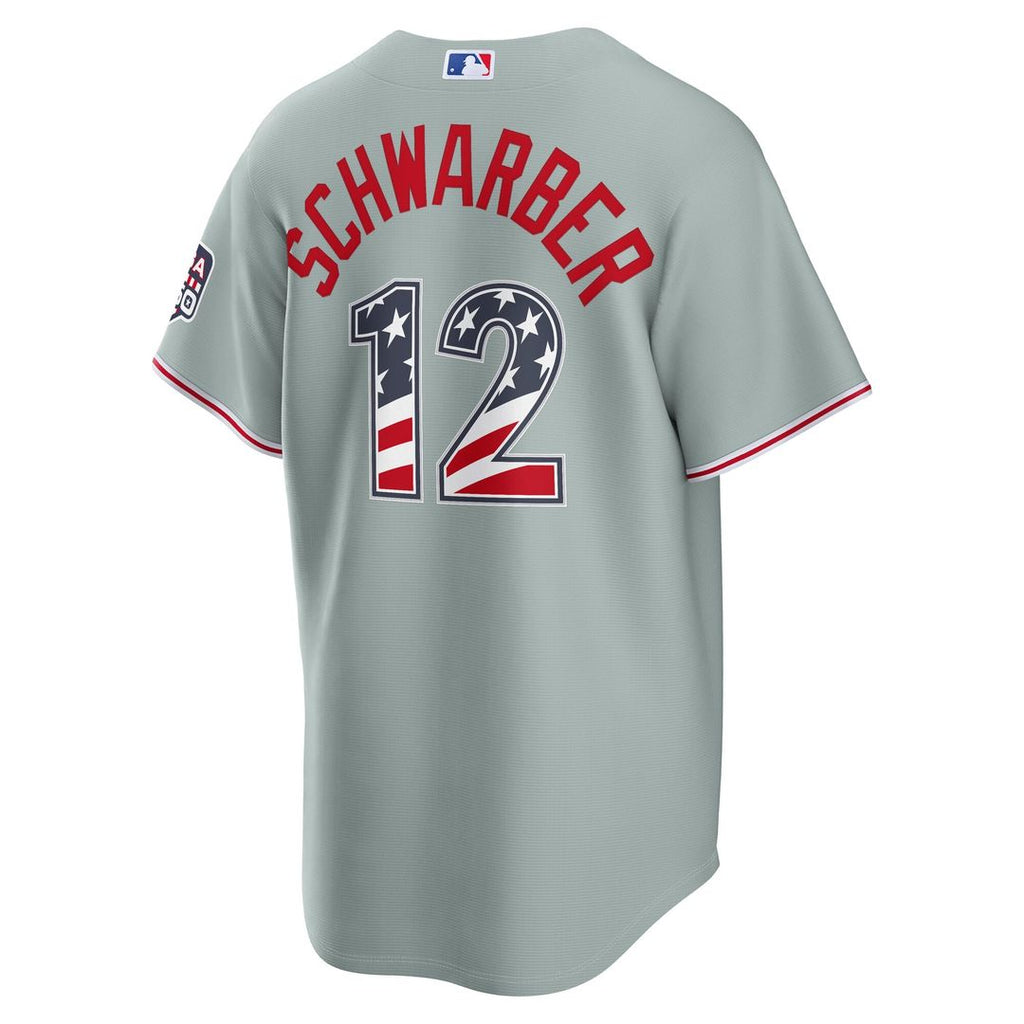 Fourth of July Philadelphia Phillies Kyle Schwarber Gray USA 250 Stadium Jersey