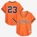 Kirk Gibson Detroit Tigers Cooperstown Collection Mesh Batting Practice Button - Up Jersey - Orange