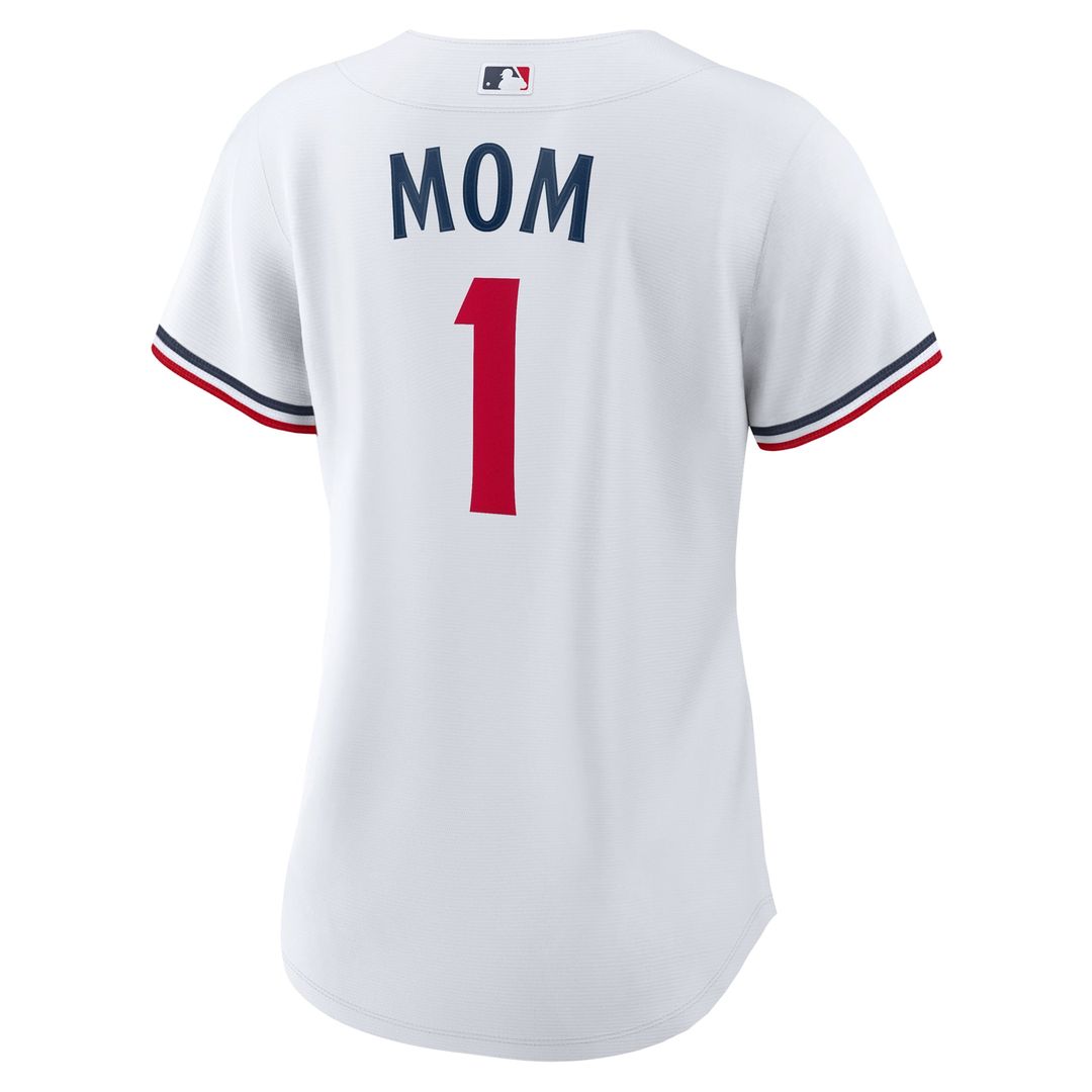 Minnesota Twins Women's #1 Mom Home Replica Jersey - White