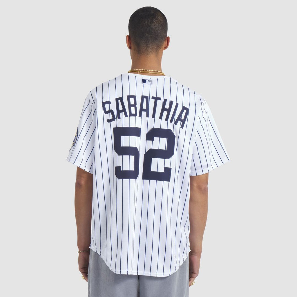 CC Sabathia New York Yankees 2025 Baseball Hall of Fame Name & Number Retired Replica Jersey - White